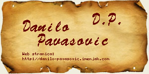 Danilo Pavasović vizit kartica